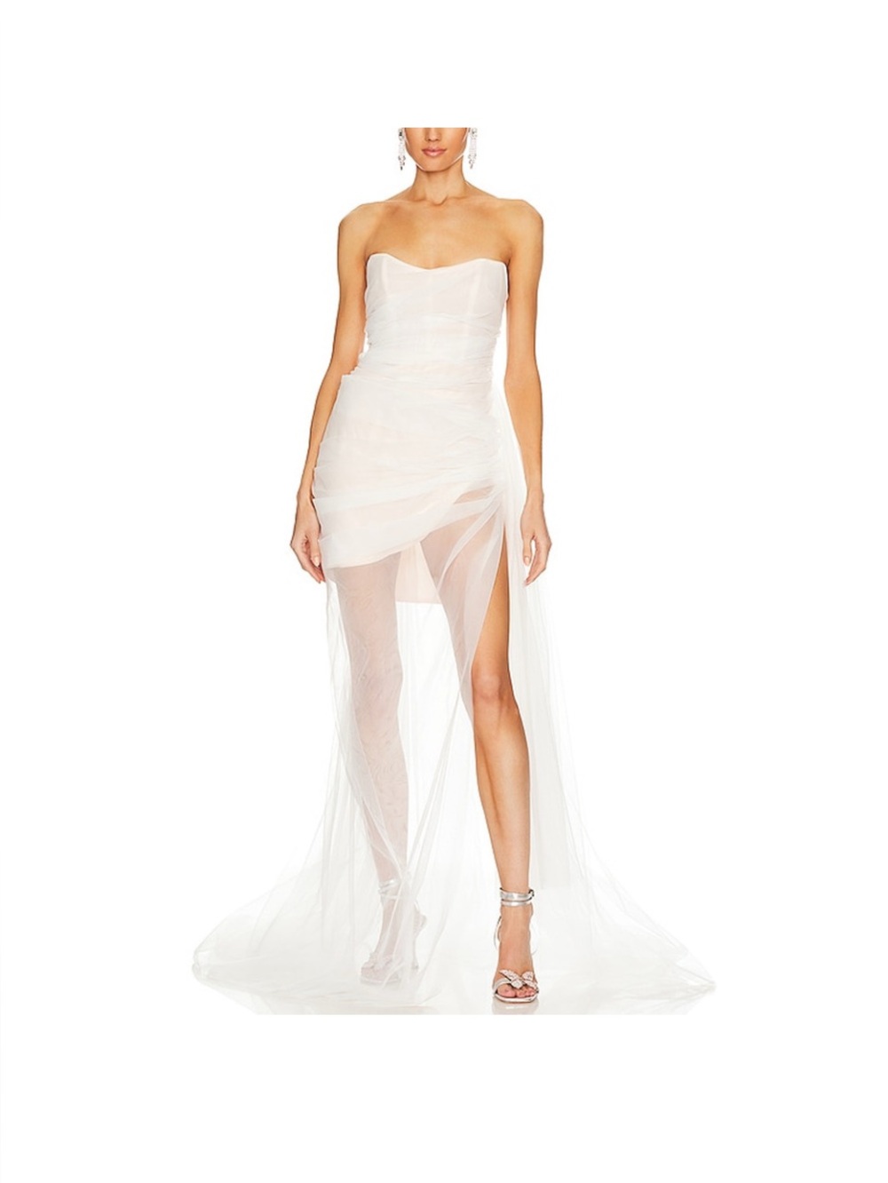 The Bar Cleo Gown Strapless Maxi Dress in Blush Size 8
